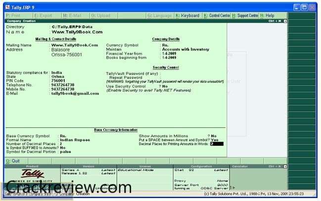 Tally ERP 9 Crack Release 9 6.6.3 Serial Key Torrent Download 2020