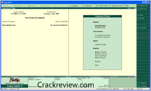 Tally ERP 9 Crack Release 9 6.6.3 Serial Key Torrent Download 2020